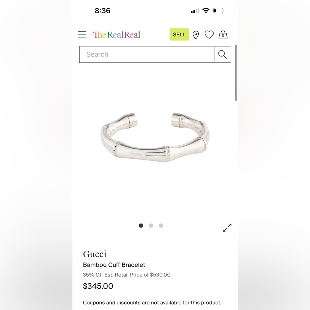 Gucci Silver Bamboo-Inspired Bracelet box is damaged women’s/mens - Picture 8 of 8